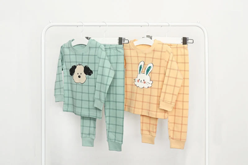 Mellis - Korean Children Fashion - #stylishchildhood - Check dog Fleece Easywear - 12