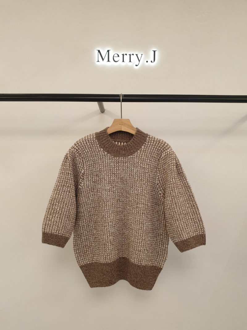 Merry J - Korean Women Fashion - #momslook - Milky Half Turtleneck Knit Pullover - 3