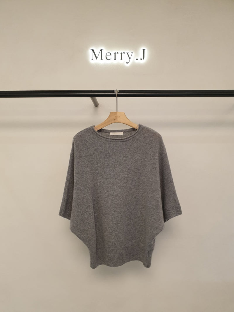 Merry J - Korean Women Fashion - #momslook - Lead Cape Knit Top - 3