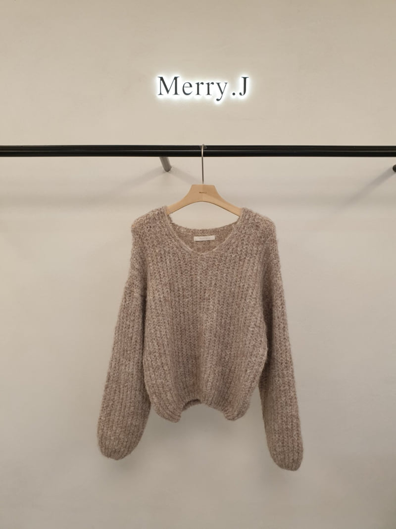 Merry J - Korean Women Fashion - #momslook - Formal V Knit Sweater - 3