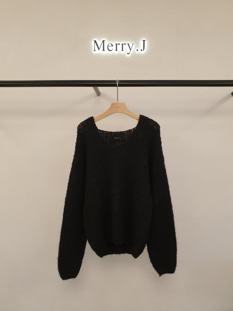 Merry J - Korean Women Fashion - #momslook - Formal V Knit Sweater - 5