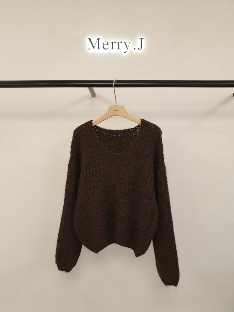 Merry J - Korean Women Fashion - #momslook - Formal V Knit Sweater - 4