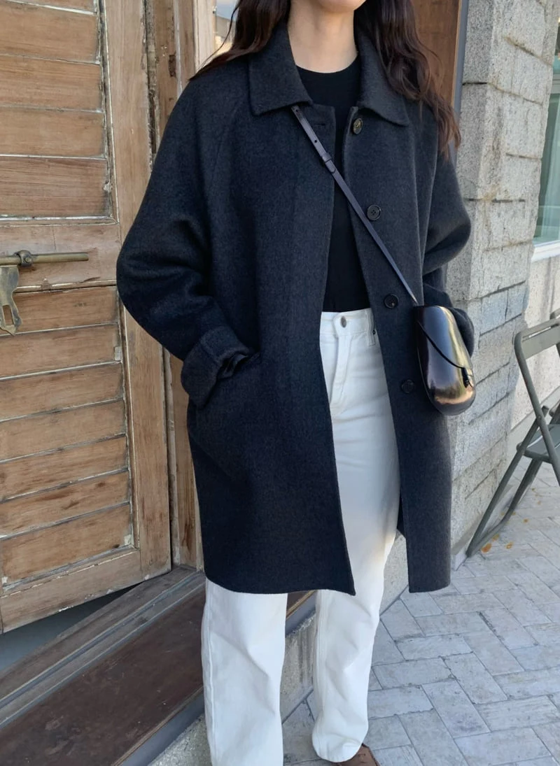 Merry pn - Korean Women Fashion - #momslook - Half Handmade Wool Coat - 11