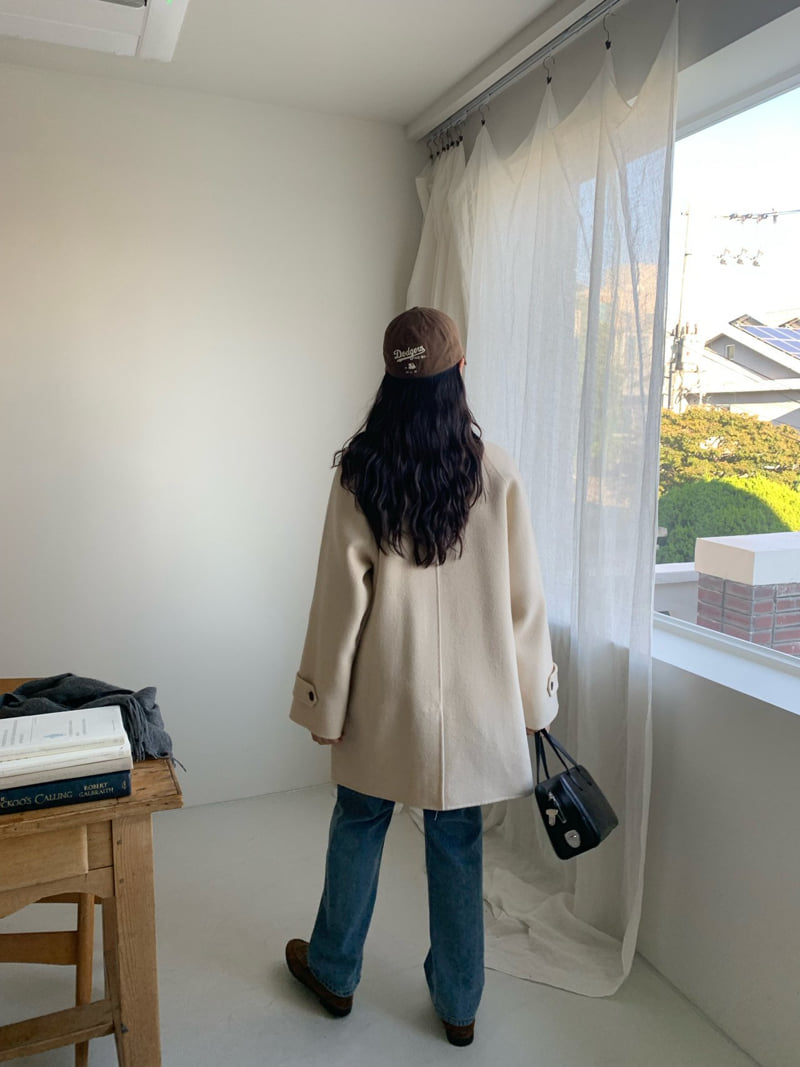 Merry pn - Korean Women Fashion - #vintageinspired - Half Handmade Wool Coat - 4