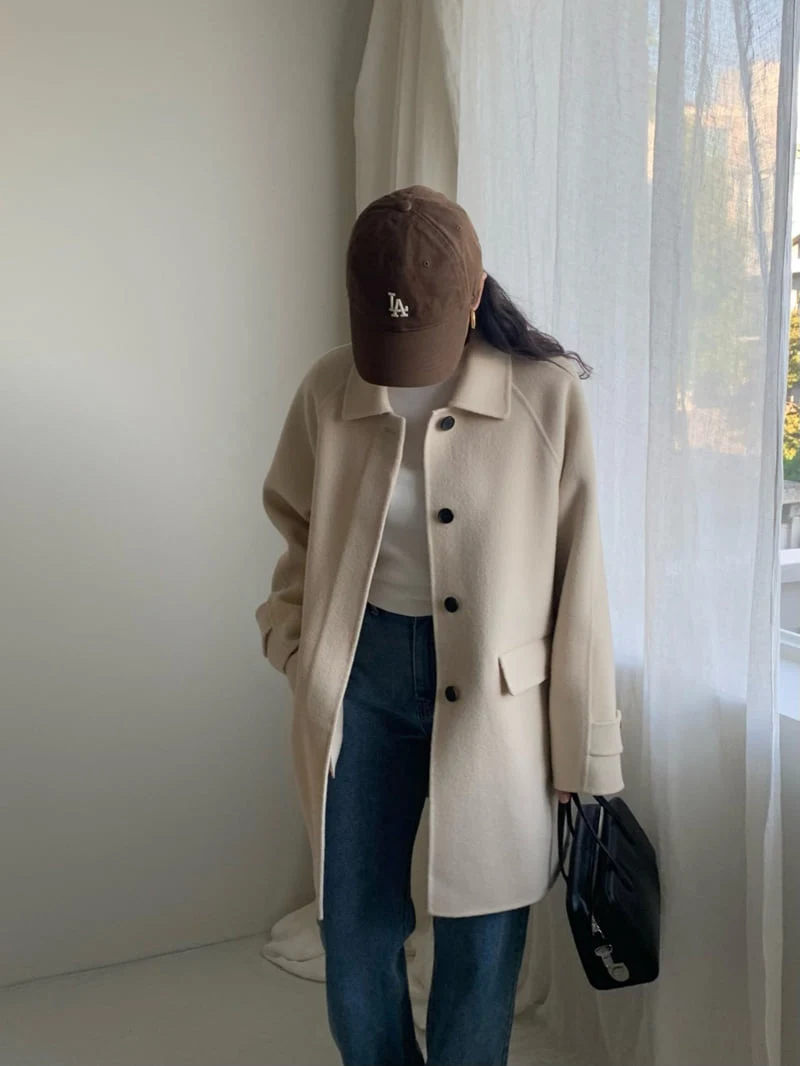 Merry pn - Korean Women Fashion - #womensfashion - Half Handmade Wool Coat - 2