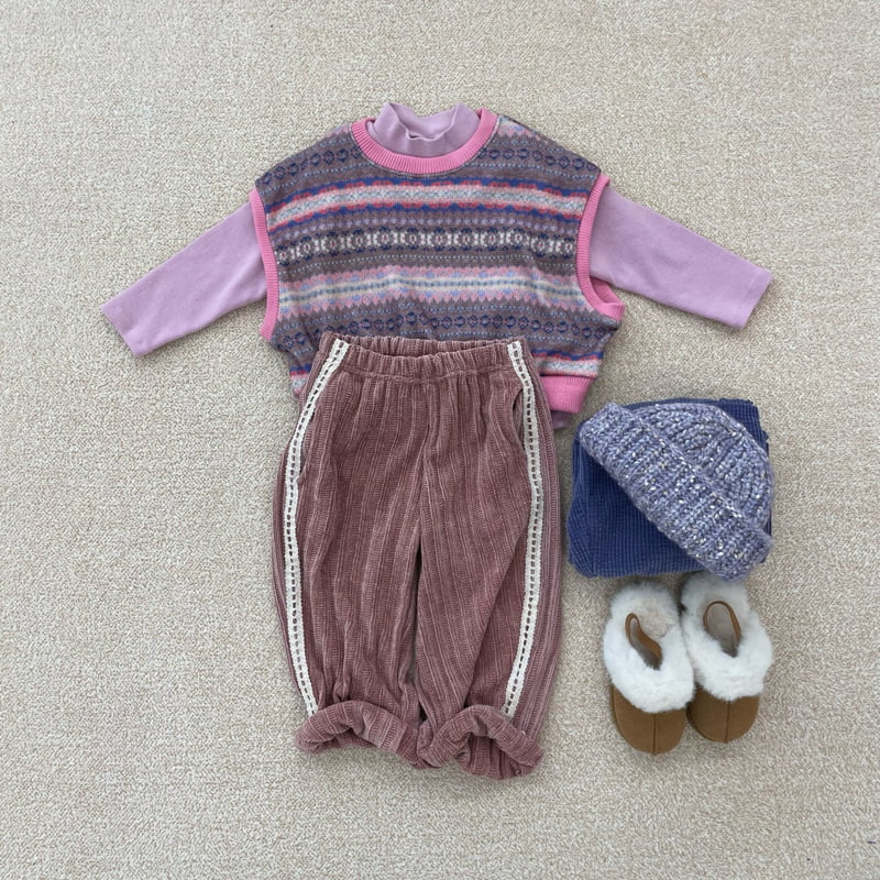 Middle Name - Korean Children Fashion - #childofig - Lace Knit Pants - 8