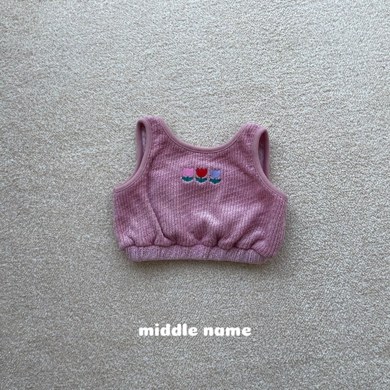 Middle Name - Korean Children Fashion - #childofig - Knit Crop Vest - 2