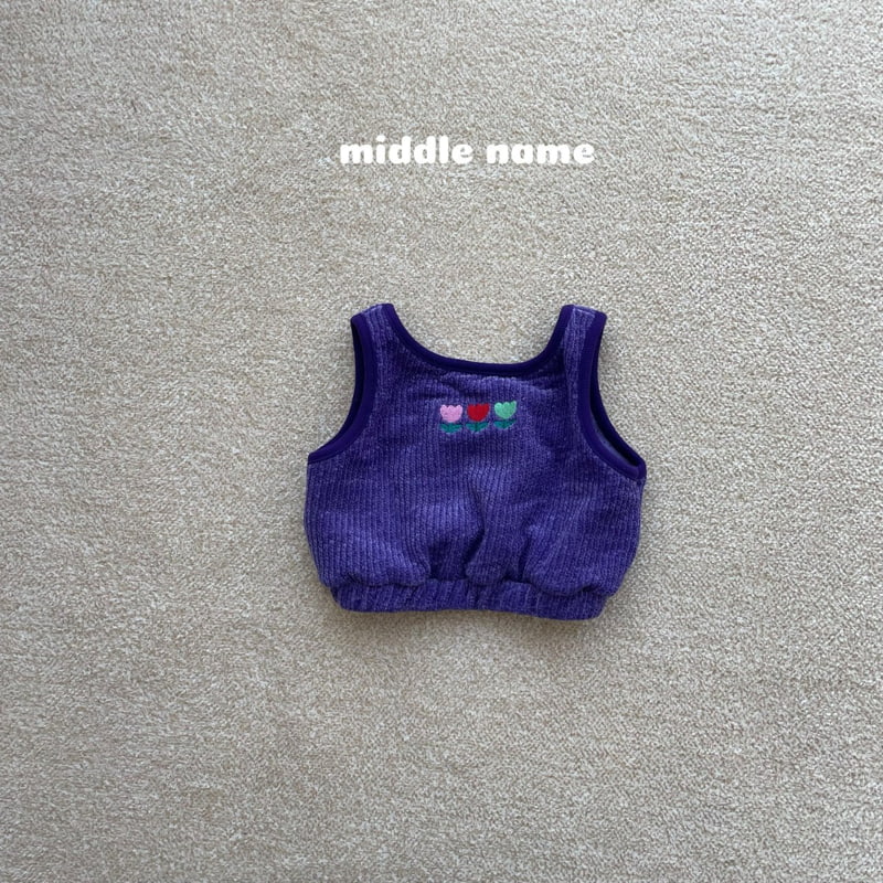 Middle Name - Korean Children Fashion - #childofig - Knit Crop Vest - 3