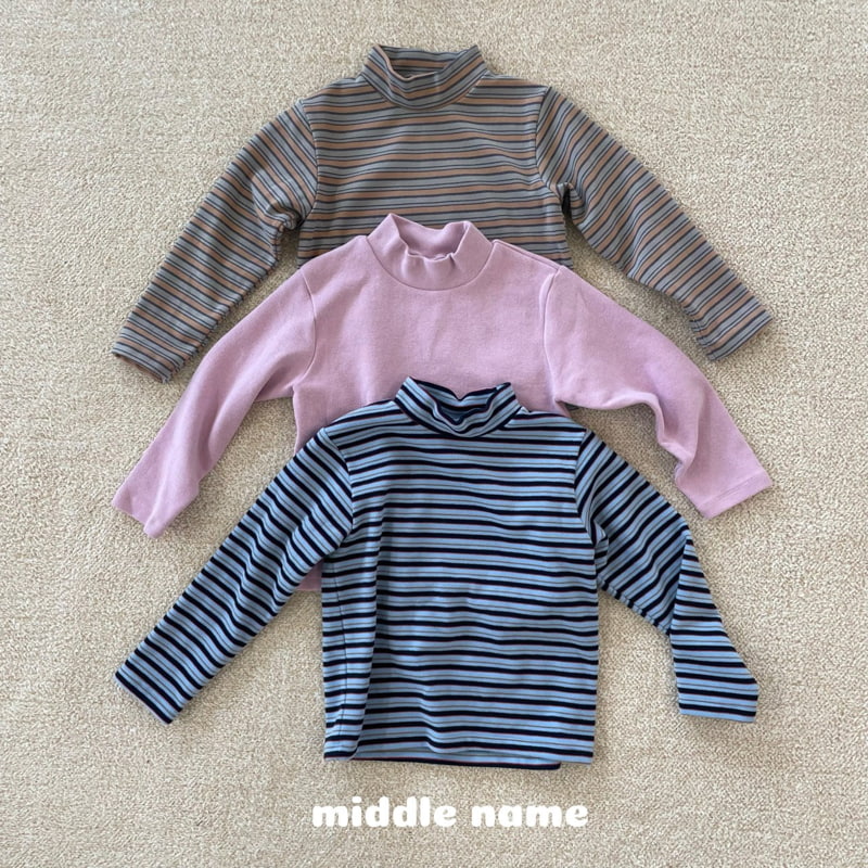 Middle Name - Korean Children Fashion - #fashionkids - Peach Brushed Mockneck