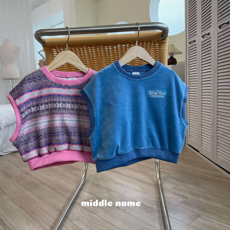 Middle Name - Korean Children Fashion - #kidsshorts - Point Raglan Vest