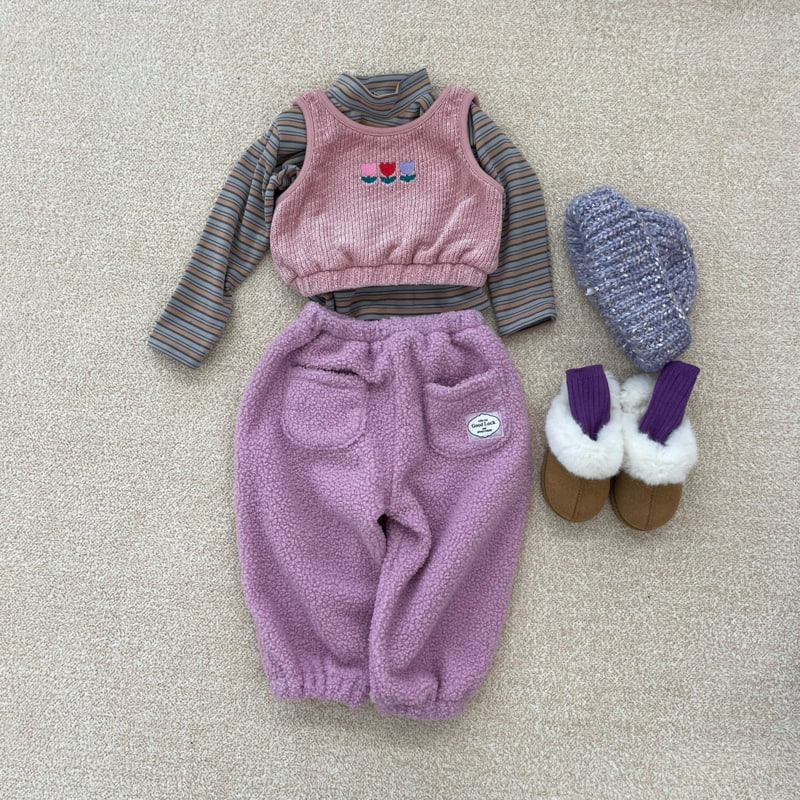 Middle Name - Korean Children Fashion - #kidsshorts - Knit Crop Vest - 8