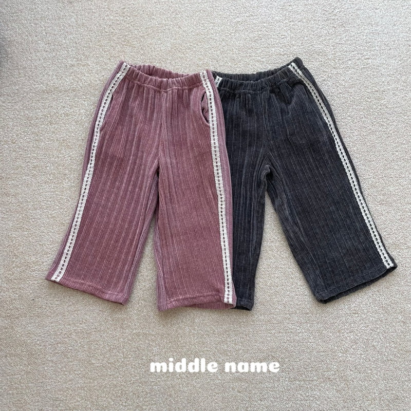 Middle Name - Korean Children Fashion - #Kfashion4kids - Lace Knit Pants - 4