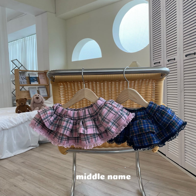 Middle Name - Korean Children Fashion - #magicofchildhood - Layered Check Skirt