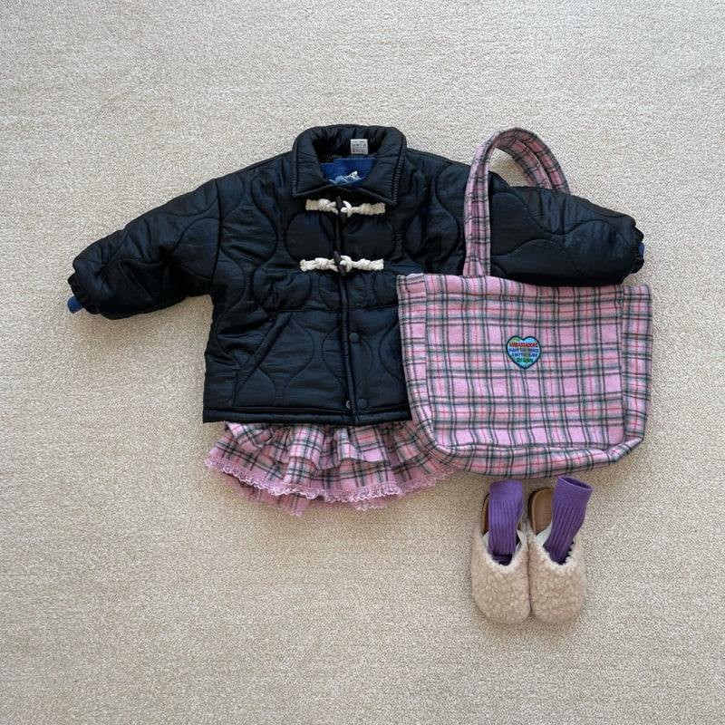 Middle Name - Korean Children Fashion - #minifashionista - Layered Check Skirt - 2