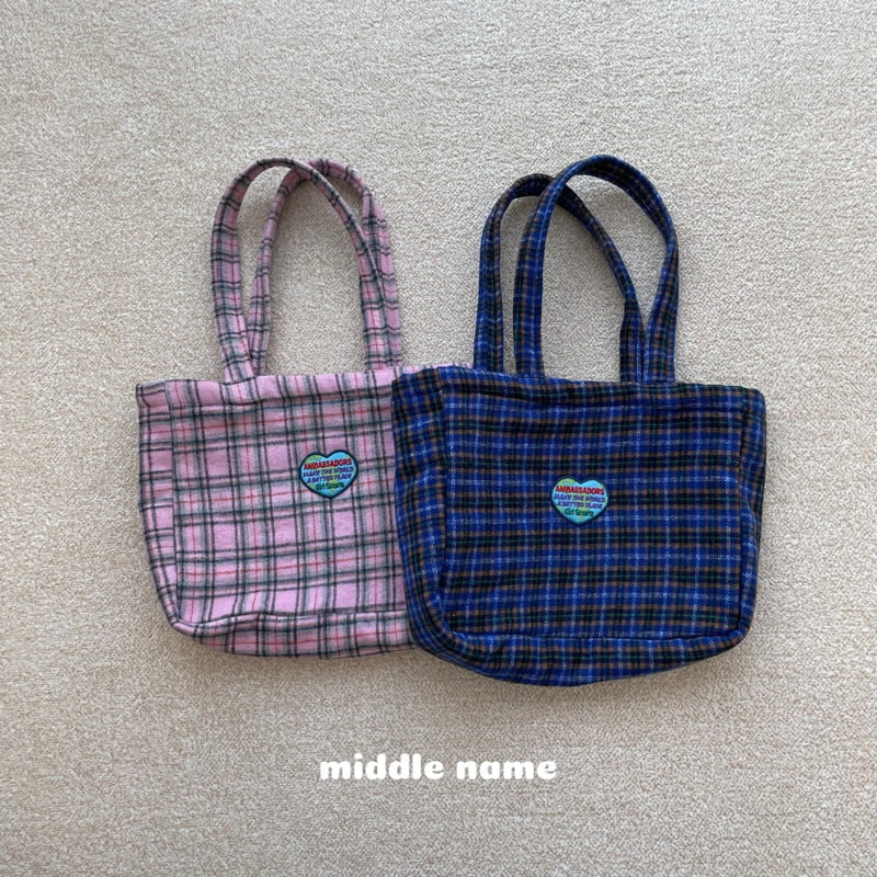 Middle Name - Korean Children Fashion - #stylishchildhood - Bonding Check Bag