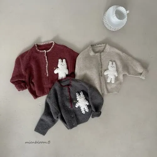 Mienbloom B - Korean Children Fashion - #childofig - Doll Knit Cardigan