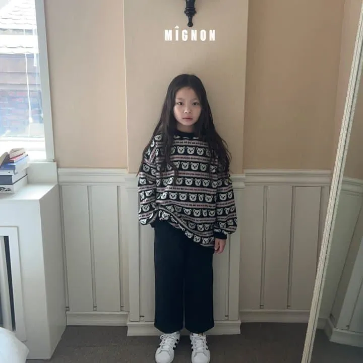 Mignon - Korean Children Fashion - #childofig - Bare Jacquard Sweatshirt - 5