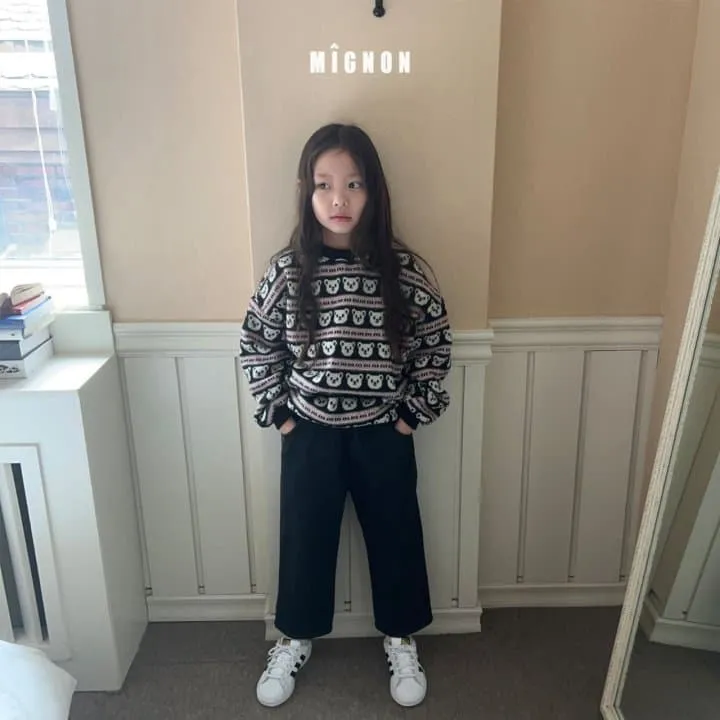 Mignon - Korean Children Fashion - #designkidswear - Bare Jacquard Sweatshirt - 7