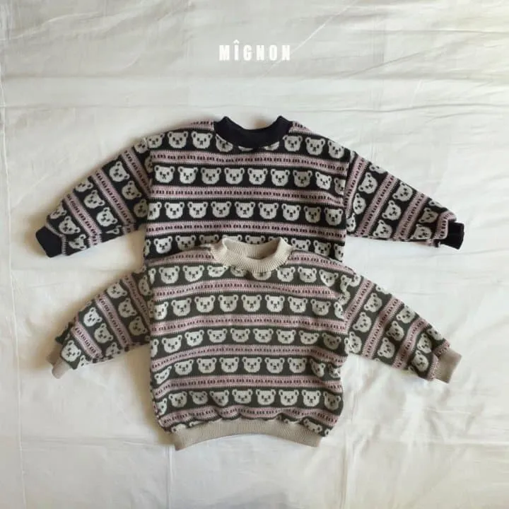 Mignon - Korean Children Fashion - #magicofchildhood - Bare Jacquard Sweatshirt