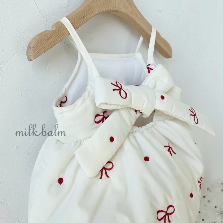 Milk Balm - Korean Baby Fashion - #babyfever - Ribbon Embroidery Bodysuit - 8