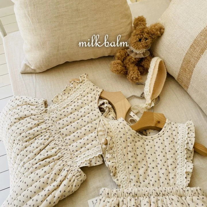 Milk Balm - Korean Baby Fashion - #babylifestyle - Coco Quilting Bodysuit - 2