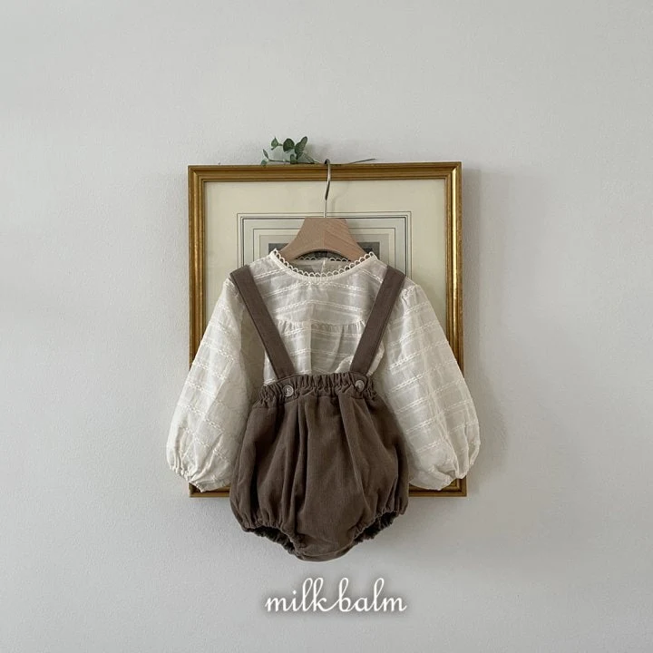 Milk Balm - Korean Baby Fashion - #babyoninstagram - Jude Suspender Bloomer - 8