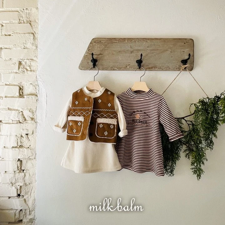 Milk Balm - Korean Children Fashion - #childofig - Rose Emboridery One-piece - 8