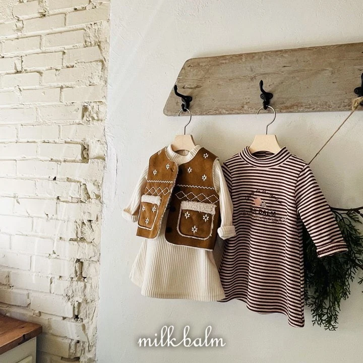 Milk Balm - Korean Children Fashion - #childrensboutique - Rose Emboridery One-piece - 9