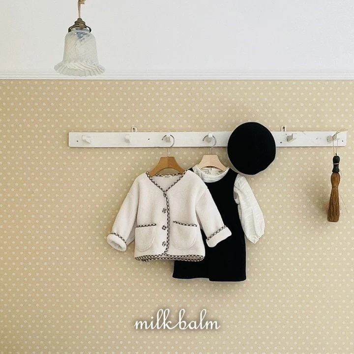 Milk Balm - Korean Children Fashion - #designkidswear - Embo Jacquard One-piece - 5