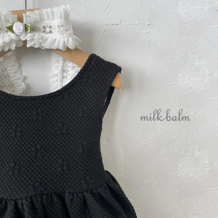 Milk Balm - Korean Children Fashion - #fashionkids - Embo Jacquard One-piece - 7