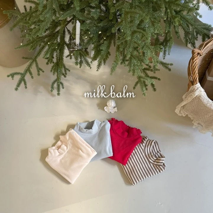 Milk Balm - Korean Children Fashion - #littlefashionista - Winter Half Turtleneck Tee