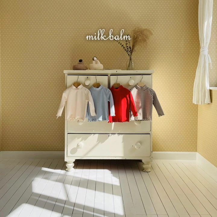 Milk Balm - Korean Children Fashion - #minifashionista - Winter Half Turtleneck Tee - 3