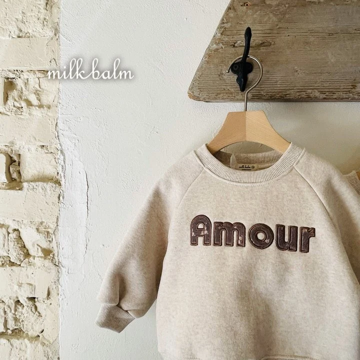 Milk Balm - Korean Children Fashion - #stylishchildhood - Amore Sweatshirts - 5