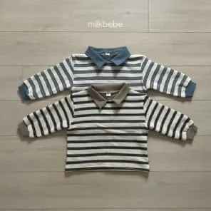 Milk Bebe - Korean Children Fashion - #Kfashion4kids - Falling Collar Tee