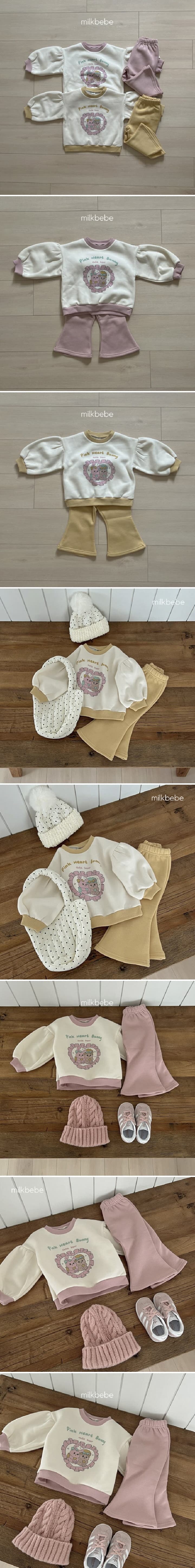 Milk Bebe - Korean Children Fashion - #childofig - Bunny Top Bottom Set - 2