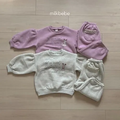 Milk Bebe - Korean Children Fashion - #designkidswear - Parfait Top Bottom Set