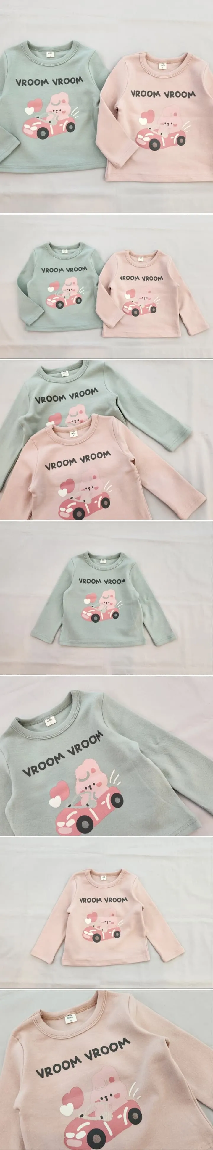 Milk Bebe - Korean Children Fashion - #kidsshorts - Vroom Rabbit Tee - 2