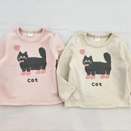 Milk Bebe - Korean Children Fashion - #littlefashionista - Cat Tee