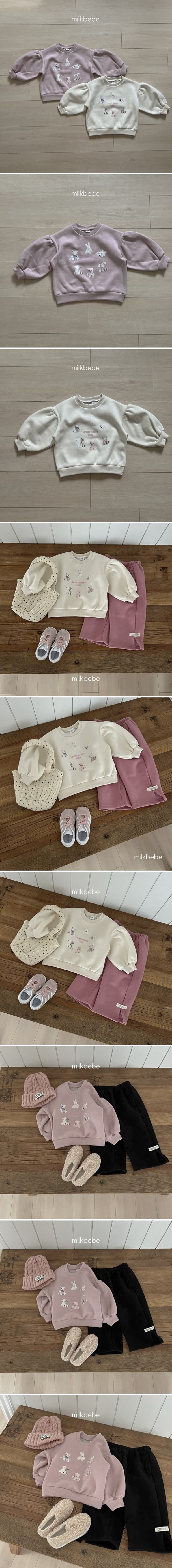 Milk Bebe - Korean Children Fashion - #prettylittlegirls - Happy Sweatshirts - 2