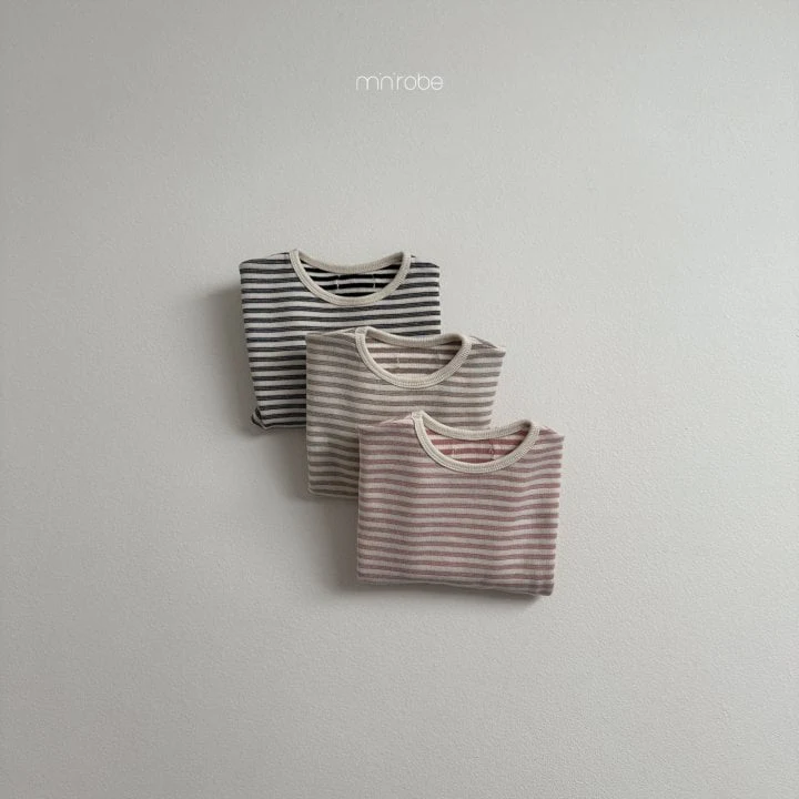 Mini Robe - Korean Children Fashion - #Kfashion4kids - Three Line Tee - 2