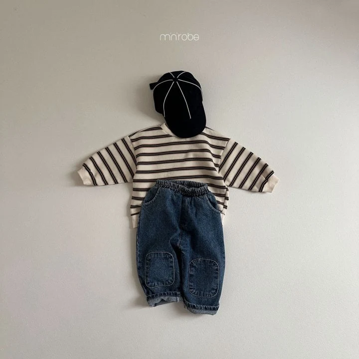 Mini Robe - Korean Children Fashion - #childofig - Patch Denim Pants - 9