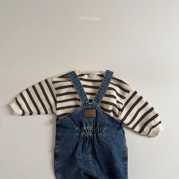 Mini Robe - Korean Children Fashion - #childofig - All Day Denim Overalls - 5