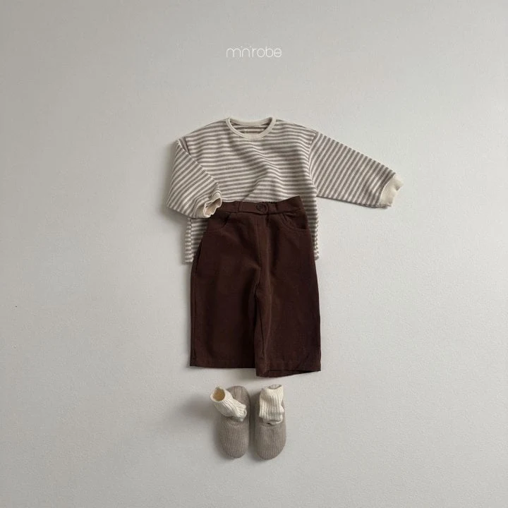 Mini Robe - Korean Children Fashion - #designkidswear - Three Line Tee - 10