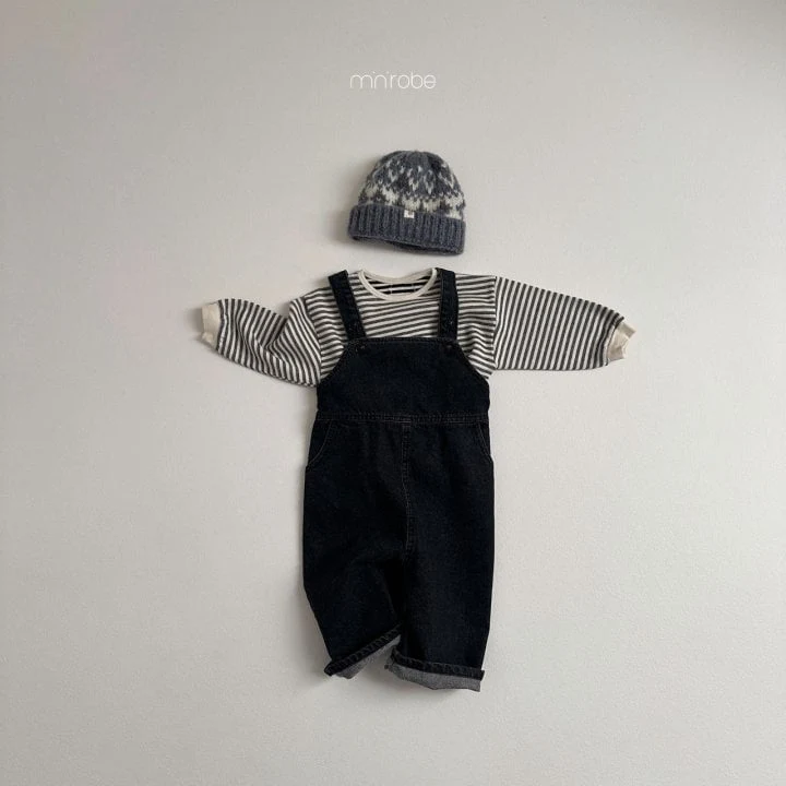 Mini Robe - Korean Children Fashion - #designkidswear - All Day Denim Overalls - 8