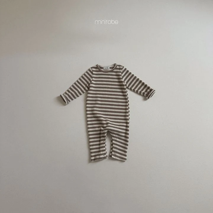 Mini Robe - Korean Children Fashion - #discoveringself - Puppu Stripe Suit - 3