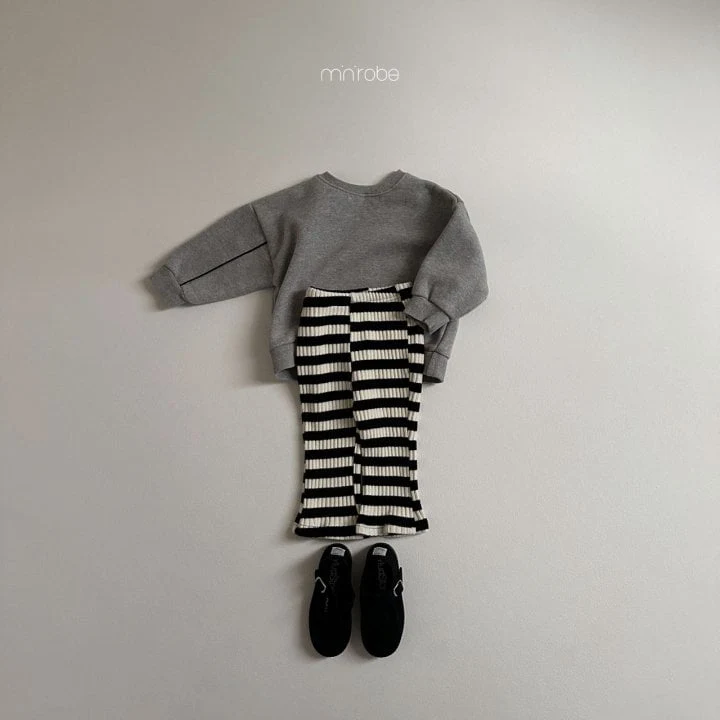 Mini Robe - Korean Children Fashion - #discoveringself - Line Ribbed Pants - 6