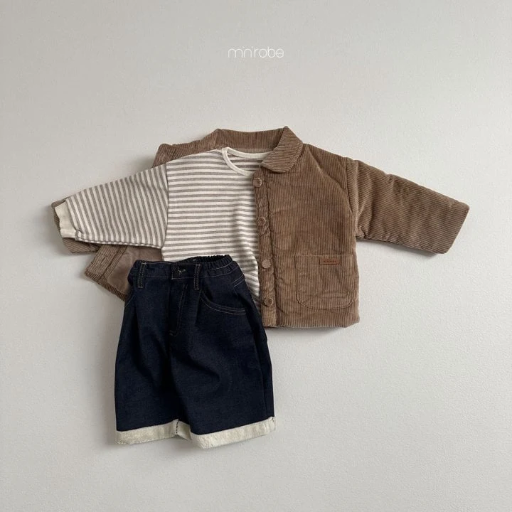 Mini Robe - Korean Children Fashion - #discoveringself - Three Line Tee - 11