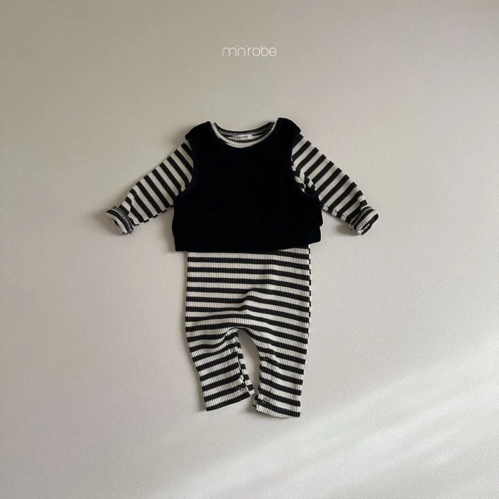 Mini Robe - Korean Children Fashion - #magicofchildhood - Puppu Stripe Suit - 10