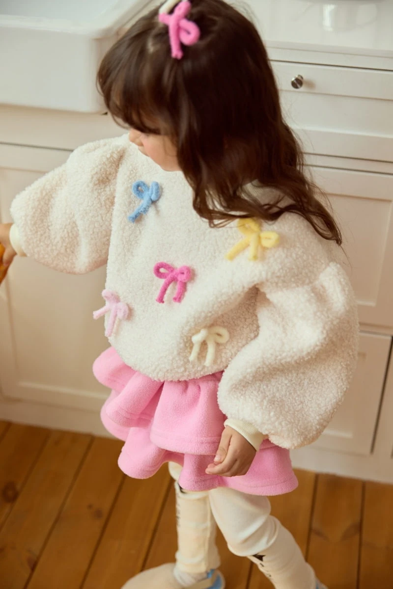 Miniature - Korean Children Fashion - #littlefashionista - Coco Ribbon Tee - 2