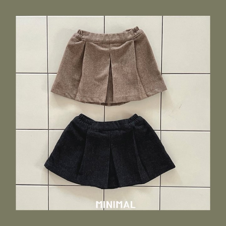 Minimal - Korean Children Fashion - #Kfashion4kids - Maron Pleats Skirt